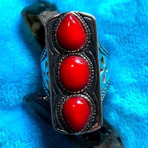 Silpada Deep Sea Coral Ring sz9